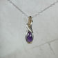 Rosecut Amethyst Pendant Wire-Wrapped in Sterling Silver and 14k Goldfilled Wire