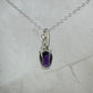 Wire-Wrapped Rosecut Amethyst Pendant in Sterling Silver