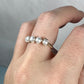 Wire-Wrapped 14k Goldfilled Five-Pearl Ring, with Natural AAA-Grade Cultured Akoya 4mm Pearls