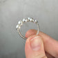 Wire-Wrapped Sterling Silver Five-Pearl Ring, with Natural AAA Grade Cultured Akoya 4mm Pearls
