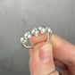 Wire-Wrapped Sterling Silver Five-Pearl Ring, with Natural AAA Grade Cultured Akoya 4mm Pearls
