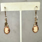 Vintage Carved Shell Cameos of Women Dangle Earrings Wire-Wrapped in 14k Goldfill