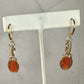 Vintage Carved Shell Cameos of Women Dangle Earrings Wire-Wrapped in 14k Goldfill