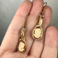 Vintage Carved Shell Cameos of Women Dangle Earrings Wire-Wrapped in 14k Goldfill