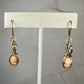 Vintage Carved Shell Cameos of Women Dangle Earrings Wire-Wrapped in 14k Goldfill