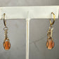 Vintage Carved Shell Cameos of Women Dangle Earrings Wire-Wrapped in 14k Goldfill