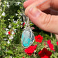 Parrot Wing Chrysocolla from Mexico Wrapped in Sterling Silver Wire