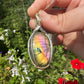 Flashy Labradorite Pendant Wrapped in Sterling Silver and 14k Goldfilled Wire