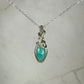 Rosecut Amazonite Pendant Wire-Wrapped in Sterling Silver