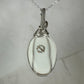 Vintage Porcelain Limoges France Cameo Portrait Pendant Wire-Wrapped in Sterling Silver