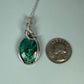 Parrot-Wing Chrysocolla Pendant Wire-Wrapped in Sterling Silver