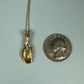 Rosecut Citrine Pendant Wire-Wrapped in 14k Goldfill