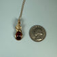 Hessonite Garnet Pendant Wire-Wrapped in 14k Goldfill