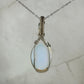 Opalite Glass Pendant Wire-Wrapped in Sterling Silver