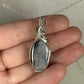Rainbow Moonstone with Black Tourmaline Pendant Wire-Wrapped in Sterling Silver