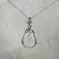 Rainbow Moonstone Pendant Wire-Wrapped in Sterling Silver