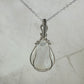 Rainbow Moonstone Pendant Wire-Wrapped in Sterling Silver