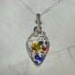 Rainbow Murano "Millefiori" Glass Pendant Wire-Wrapped in Sterling Silver