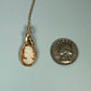 Vintage Carved Shell Cameo of Woman Pendant Wire-Wrapped in 14k Goldfill