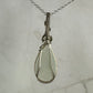 Wire-Wrapped Chatoyant Gray Moonstone Pendant in Sterling Silver
