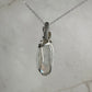 Sterling Silver Wire-Wrapped Rainbow Moonstone Pendant