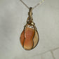 Carved Vintage Shell Cameo of Woman Pendant Wire-Wrapped in 14k Goldfill