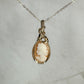 Vintage Carved Shell Cameo of Woman Pendant Wire-Wrapped in 14k Goldfill