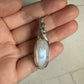 Sterling Silver Wire-Wrapped Rainbow Moonstone Pendant