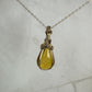 Mexican Amber Pendant Wire-Wrapped in 14k Goldfill