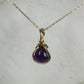 Wire-Wrapped Amethyst Pendant in 14k Goldfill
