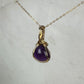 Wire-Wrapped Amethyst Pendant in 14k Goldfill
