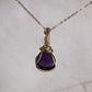 Wire-Wrapped Amethyst Pendant in 14k Goldfill