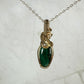 Malachite Pendant Wire-Wrapped in 14k Goldfill