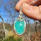 Wire-Wrapped Rosecut Amazonite Pendant in Sterling Silver