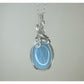 Wire-Wrapped Aquamarine Pendant in Sterling Silver Wire