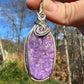 Wire-Wrapped Charoite Pendant in Sterling Silver