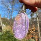 Wire-Wrapped Charoite Pendant in Sterling Silver