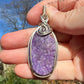 Wire-Wrapped Charoite Pendant in Sterling Silver