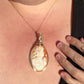 14k Goldfilled Wire-Wrapped Antique Carved Shell Cameo of Goddess Flora