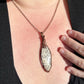 Wire-Wrapped Fossilized Coral Pendant in Copper
