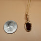 Garnet Pendant Wire-Wrapped in 14k Goldfill