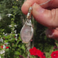 Rose Quartz Pendant Wrapped in Sterling Silver and 14k Goldfilled Wire