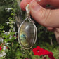 Flashy Labradorite Pendant Wrapped in Sterling Silver and 14k Goldfilled Wire