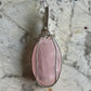 Wire-Wrapped Rose Quartz Pendant in Sterling Silver