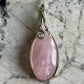 Wire-Wrapped Rose Quartz Pendant in Sterling Silver