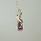 Rosecut Ruby Wire-Wrapped Pendant in 14k Gold-Filled Wire