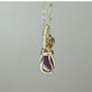 Rosecut Ruby Wire-Wrapped Pendant in 14k Gold-Filled Wire