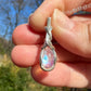 Sterling Silver Wire-Wrapped Rainbow Moonstone Pendant