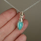 Rosecut Amazonite Pendant Wire-Wrapped in Sterling Silver