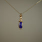 Rosecut Lapis Lazuli Pendant Wire-Wrapped in 14k Goldfilled Wire